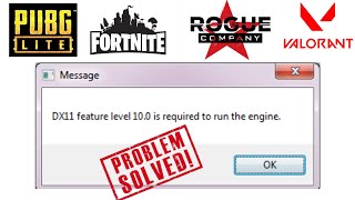 Dx11 Feature Level 100 Is Required to Run the Engine Error All Games Fixed [upl. by Udell]