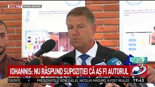 Klaus Iohannis prima reacție în scandalul momentului ”Am decis să nu comentez în niciun fel [upl. by Akeim]