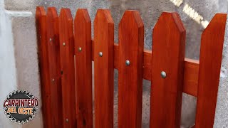 MIRA QUE FACIL REALIZAR ESTE PORTON TRANQUERA DE MADERA Y TE LO EXPLICO PASO A PASO  WOOD GATE DIY [upl. by Gerrie929]