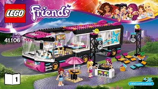 LEGO instructions  LEGO Friends  41106  Pop Star Tour Bus Book 1 [upl. by Guglielmo652]