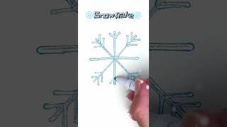 Snowflake easy drawing Christmas is coming let it snow kids snow snowflake easydrawing [upl. by Adnirem]