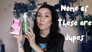 Reviewing some of the NEW Walgreens skincare NONE OF THESE ARE DUPES [upl. by Arutek]