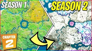 Evolution of Fortnite Chapter 2 MAP  Season 1 to Season 2 [upl. by Nahtad161]