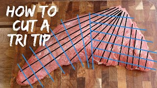 how to cut Tri Tip steak  Jess Pryles [upl. by Osswald654]