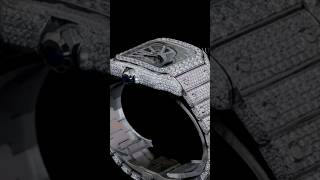 Moissanite Diamond Cartier watch 💎 VVS Diamonds 💎 ⌚️After Market watch ⌚️ ✅️ passes Diamond Tester [upl. by Mosra131]