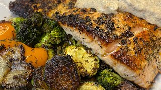 Grilled Salmon Recipe with Dill Sauce [upl. by Parhe864]