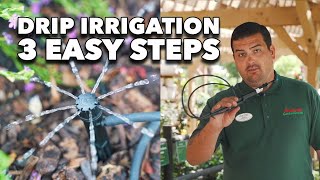 3 Easy Steps to Install a Drip Irrigation System [upl. by Eillah]