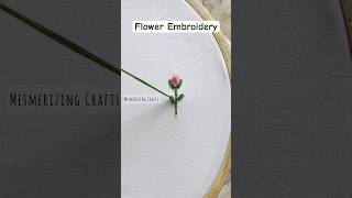 Flower Embroidery diy embroidery embroiderydesign embroiderytutorial embroiderystitches [upl. by Lonyer]