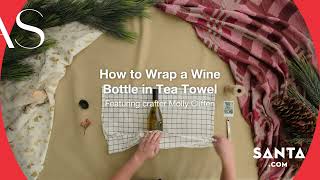 How to Wrap a Wine Bottle in a Tea Towel [upl. by Lledo277]