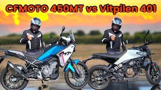 CFMoto 450 MT vs Husqvarna Vitpilen 401  Ist günstiger gleich besser [upl. by Mercer]