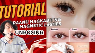 Unboxing and Tutorial Videos Magnetic Eyelashes [upl. by Garwin35]