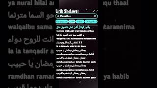 Lirik sholawat✨ [upl. by Greenes563]