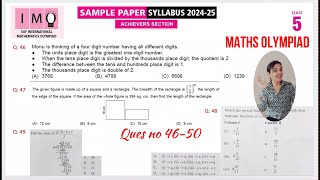 IMO Class 5 Maths Olympiad Sample Paper Ques no 4650  Maths Olympiad Mock Test for Class 5 [upl. by Krispin]