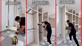 Cliente con poco dinero decidió hacer el closet en drywall porque en melamine le salía muy caro [upl. by Vance]