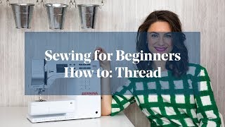 How To Thread a Sewing Machine Sewing for Beginners [upl. by Htebi]