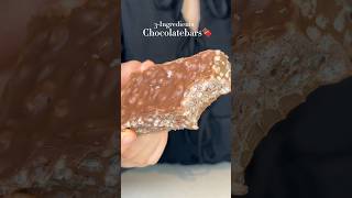 3Ingredient chocolate bars😍 easyrecipe cake shorts [upl. by Anyaj]