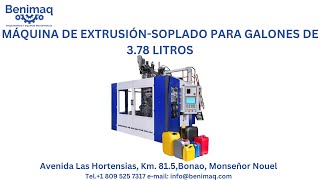 MÁQUINA DE EXTRUSIÓN SOPLADO PARA GALONES DE 378 LITROS [upl. by Bard]