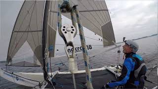 Launching the spinnaker on a Nacra F18 Oct 21th 2018 [upl. by Siderf]