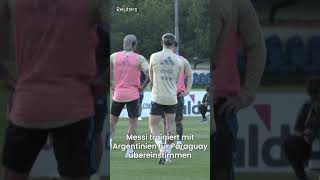 Messi trainiert mit Argentinien vor WMQualifikation gegen Paraguay  RND  AD1V [upl. by Stefa116]