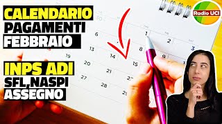 Calendario PAGAMENTI inps Febbraio 2024 Assegno di Inclusione SFL NASPI Carta Acquisti AUU [upl. by Joris26]