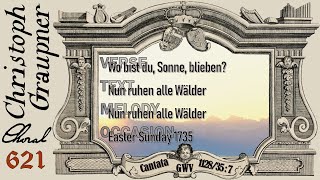 Christoph Graupner  Chorale No 621 Wo bist du Sonne blieben from GWV 112835 [upl. by Moclam786]