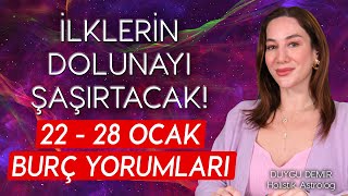 İlklerin Dolunayı Şaşırtacak  22  28 Ocak Burç Yorumları  Astroloji Gurusu [upl. by Ellerrad]