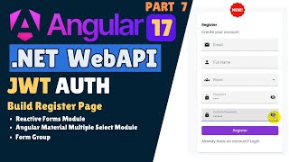 Register Page with RoleBased in Angular and ASP NET Core Part 7 [upl. by Grof]