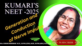 NEET  BIOLOGY 2025 Generation and Conduction of Nerve Impulse [upl. by Dori]