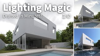 Exterior lighting in 3ds max How to Set Up Perfect Lighting in Minutes Vray and 3DS MAX [upl. by Stew]