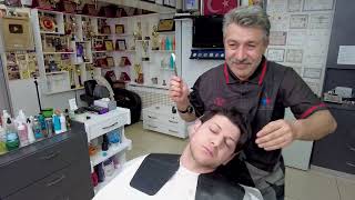 WONDERFUL RELAXING ASMR ANATOMICAL HAIR CUTTING  HEAD MASSAGE WITH MUNUR ONKAN [upl. by Arrac487]