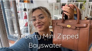 Mulberry Mini Zipped Bayswater Review [upl. by Moia722]