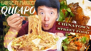 Binondo CHINATOWN Street Food amp LARGEST Market Quiapo in Manila Philippines Local Food Tour [upl. by Ocicnarf]