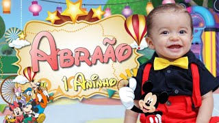 Retro Abraão 1 Aninho  Tema Turma do Mickey [upl. by Eemiaj81]