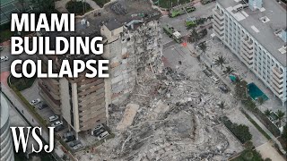 Video Shows Moment of Miami Building Collapse  WSJ [upl. by Schilit270]