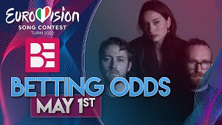 Eurovision 2022 Betting Odds Ranking  01052022 [upl. by Otero]