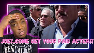 Robert De Niro does Joe Biden Dirty work outside Trump trial [upl. by Adnovad]