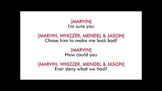 Marvin Hits Trina karaoke  Falsettos [upl. by Dnalwor319]