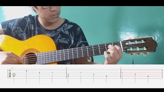 Tutorial Solitude DEATH NOTE  Fingerpicking  TAB [upl. by Ettenrahc338]