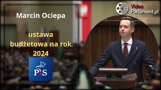 Marcin Ociepa  ustawa budżetowa na rok 2024 [upl. by Etessil]