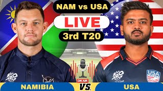 Live NAM vs USA  Namibia vs United States Live 3rd T20 Match NAM vs USA Live Match 2024 [upl. by Nyrtak]