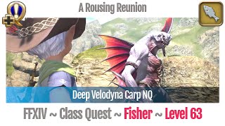 FFXIV Fisher Quest Level 63  Stormblood  A Rousing Reunion Deep Velodyna Carp NQ [upl. by Thia335]