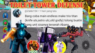 SAYA MAKE TRIO TITAN DI TOILET TOWER DEFENSE DARI ROBLOX [upl. by Kyla]