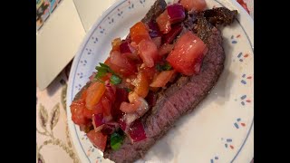 London Broil With Tomatoes Red Onions And Balsamic Skinnytaste [upl. by Rhoads]