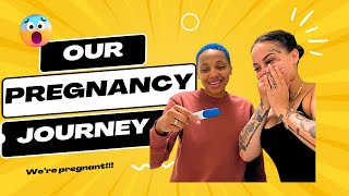 Our LGBTQ Pregnancy Journey Comment baby names below couplegoals pregnancy announcement lgbtq [upl. by Airdnassac]