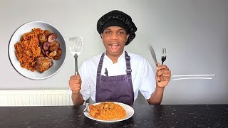 Cook Nigerian Jollof Rice with Me For The First Time [upl. by Mcloughlin502]