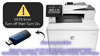 Solucion error 59F0 impresora HP COLOR LASERJET PRO M452DW M377DW M477FNW M477FDN M477FDW [upl. by Jilli]