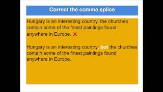 Sentences  Common mistakes  Run on and Comma splices [upl. by Clifton]