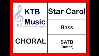 Star Carol Rutter SATB Bass Part Only [upl. by Nonez93]