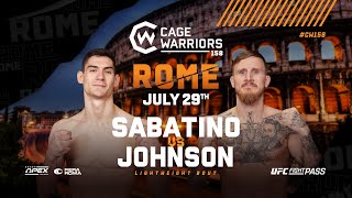 Emanuele Sabatino vs Aaron Johnson  FULL FIGHT  CW 158 [upl. by Aihseuqram]