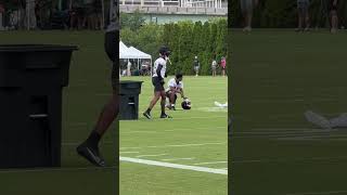 Tee Higgins works on catching drills after Bengals practice Monday [upl. by Nelloc599]